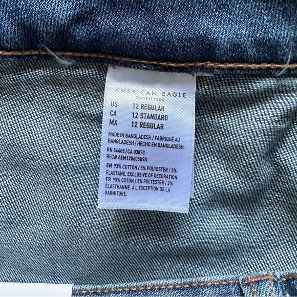 American Eagle REG High Rise SUPER STRETCH MIDRISE SKINNY KICK CROP Jeans Sz 12 - Picture 11 of 12
